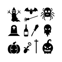 Obraz premium set of halloween icons