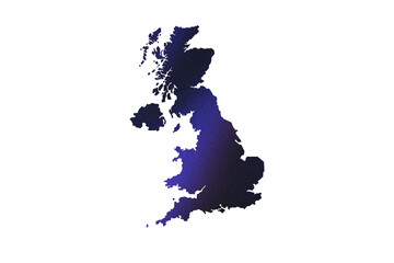 Multicolored Transparent Map of the United Kingdom