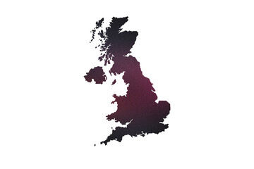 Multicolored Transparent Map of the United Kingdom