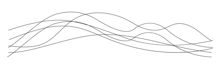 Abstract wave elements. Seamless wave pattern. Wavy curve line eps 10