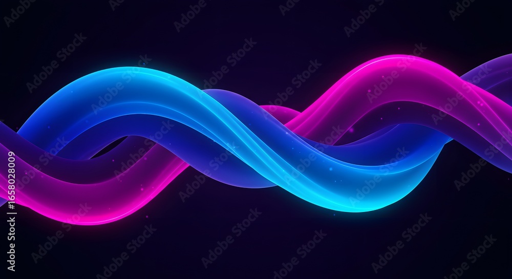 Poster abstract background featuring smooth purple curves. fluid holographic design featuring iridescent pu
