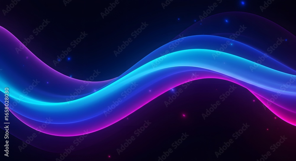 Poster abstract background featuring smooth purple curves. fluid holographic design featuring iridescent pu