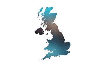 Obraz premium Multicolored Transparent Map of the United Kingdom