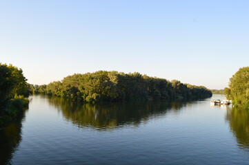 autumn landscape with river