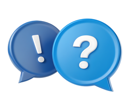 Question and Answer Symbols in Blue Speech Bubbles Depicting Communication and Understanding for Solutions and Problem Solving Concepts - Powered by Adobe