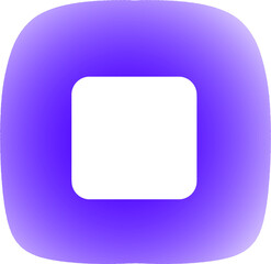 Purple Square Stop Icon