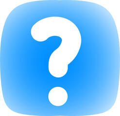 Naklejka premium Blue Question Mark Icon