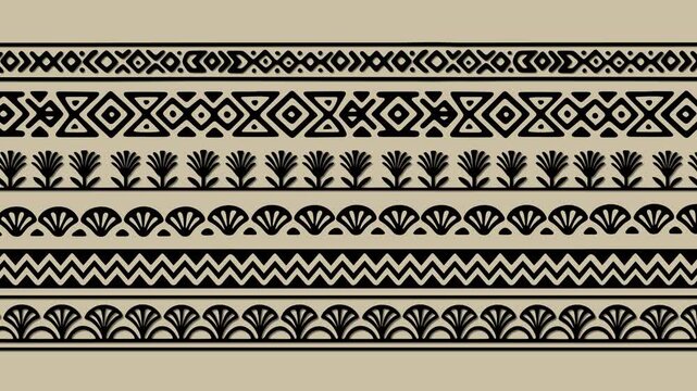 Aztec Symbol Loop Background, Ancient Civilization Motif in Motion