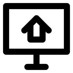 Computer monitor with house icon
