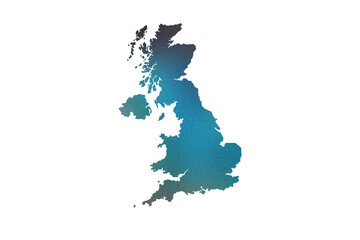 Multicolored Transparent Map of the United Kingdom