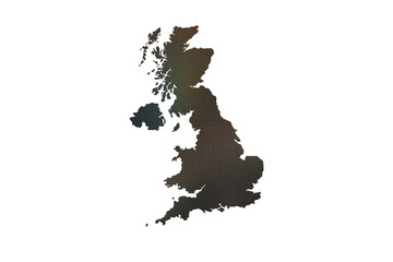Multicolored Transparent Map of the United Kingdom