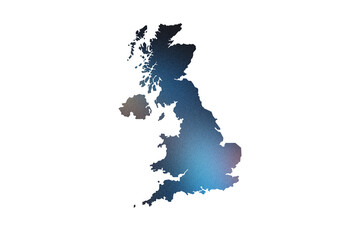 Multicolored Transparent Map of the United Kingdom