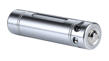 Modern Lightweight Silver Battery with Sleek Design and Features for Various Electronic Devices