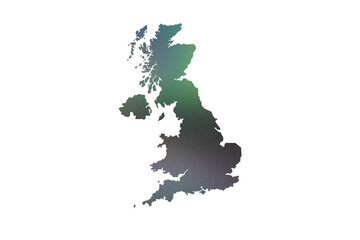 Multicolored Transparent Map of the United Kingdom