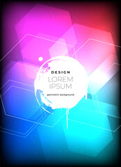 Flat vector. Minimal geometric background. Dynamic shapes composition. Eps10 vector.