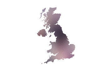 Naklejka premium Multicolored Transparent Map of the United Kingdom