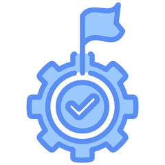 Fototapeta premium Goal Blue Icon