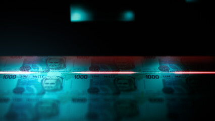 A Printing Press of One Thousand Italian Lira