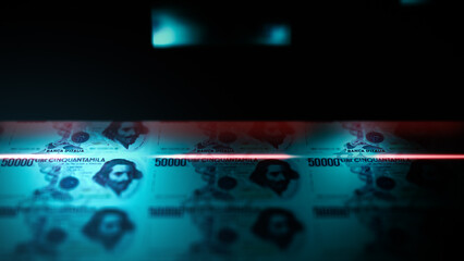 A Printing Press of Fifty Thousand Italian Lira