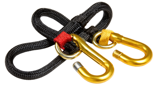 Carabiner Hooks with Climbing Rope for Outdoor Adventure Gear and Safety Equipment Use