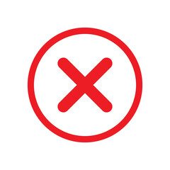 red cross mark on transparent background