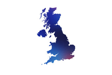 Multicolored Transparent Map of the United Kingdom