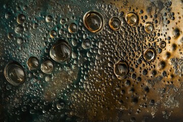 Bubbles on a Metallic Surface with Rich Textures and Colors