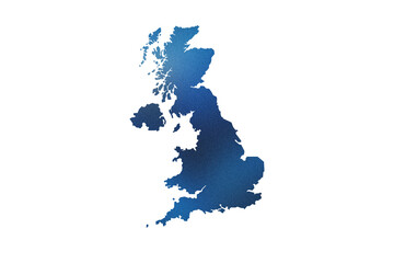 Multicolored Transparent Map of the United Kingdom