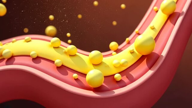 diabetes dieting, blood glucose, insulin response. Metabolic control. Arteries widen during glucose absorption. Pancreatic function enhances insulin production. 3D medical render of glucose pathways.