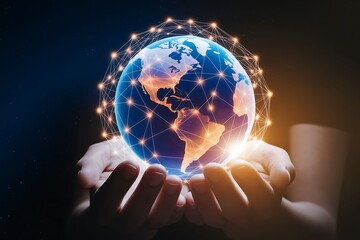 A Global Network Held Carefully in Open Hands, Representing Interconnectivity