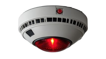 High-Quality Smoke Detector with Flashing Red Light Indicator for Safety Precautions and Fire Alarm Systems