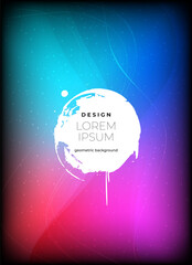 Flat vector. Minimal geometric background. Dynamic shapes composition. Eps10 vector.