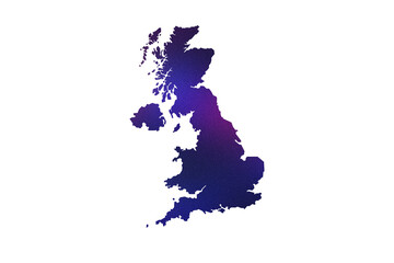 Multicolored Transparent Map of the United Kingdom