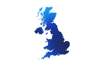 Multicolored Transparent Map of the United Kingdom