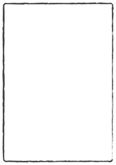 Distressed rectangular black frame with rough edges around a white space creating a border effect