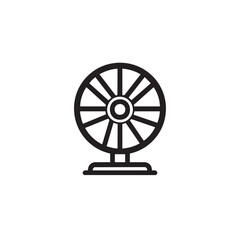 Obraz premium A black and white line drawing of a tabletop fan.