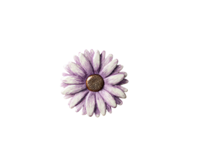 Close-up of a stylized purple daisy