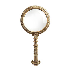Vintage Golden Magnifying Glass for Detailed Inspections in High Resolution