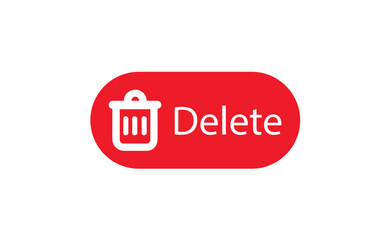 Trash can icon, Delete icon, delete button,  trash bin sign thin line and flat style icon. vector illustration eps 10.