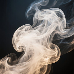 Ethereal wisps of smoke dance, creating elegant, flowing abstract patterns in soft light