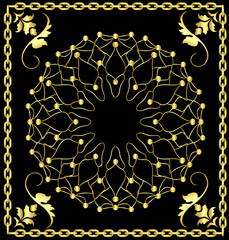 Muslim prayer rug illustration design. Arab decorative ornament. textile products