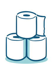 シンプルなトイレットペーパーのイラスト