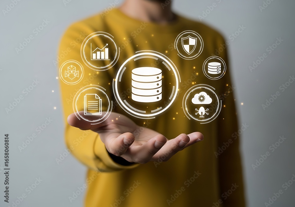 Aufkleber data analytics cloud security document management image