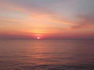 Obraz premium pastel sunset over the sea