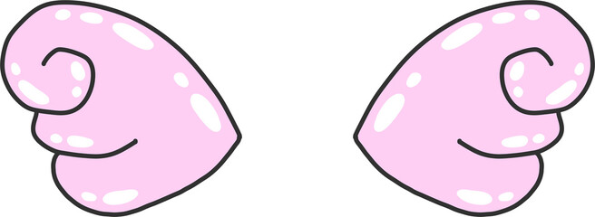 Pink Cartoon Angel Wings Vector Illustration – Cute Decorative Pastel Wing Clipart for Digital Design, Sticker, Emoji, and Fantasy Art