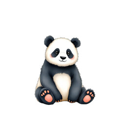 Obraz premium panda bear with a bamboo