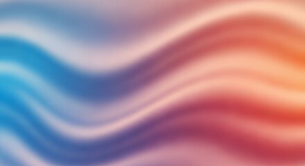 Obraz premium Smooth flowing gradient of vibrant blue to warm orange, creating a dynamic, modern abstract background.