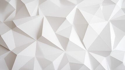 Fototapeta premium Clean Minimalist Geometric Triangle Pattern White Abstract Texture Background. Ai Generated Images
