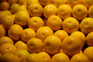 Delightful and Vibrant Display of Fresh Oranges in the Local Market for all to enjoy