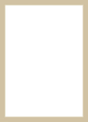 Neutral beige solid border surrounds a centered white blank space ready for content